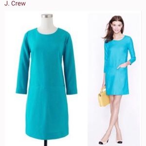 NWT! J crew Jules teal shift dress